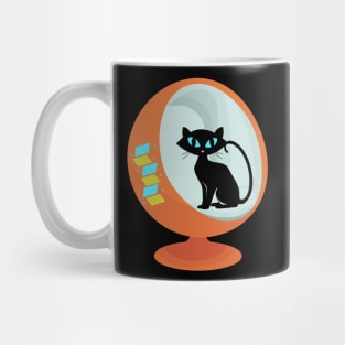 Atomic Cat in Mid Century Chair Mug